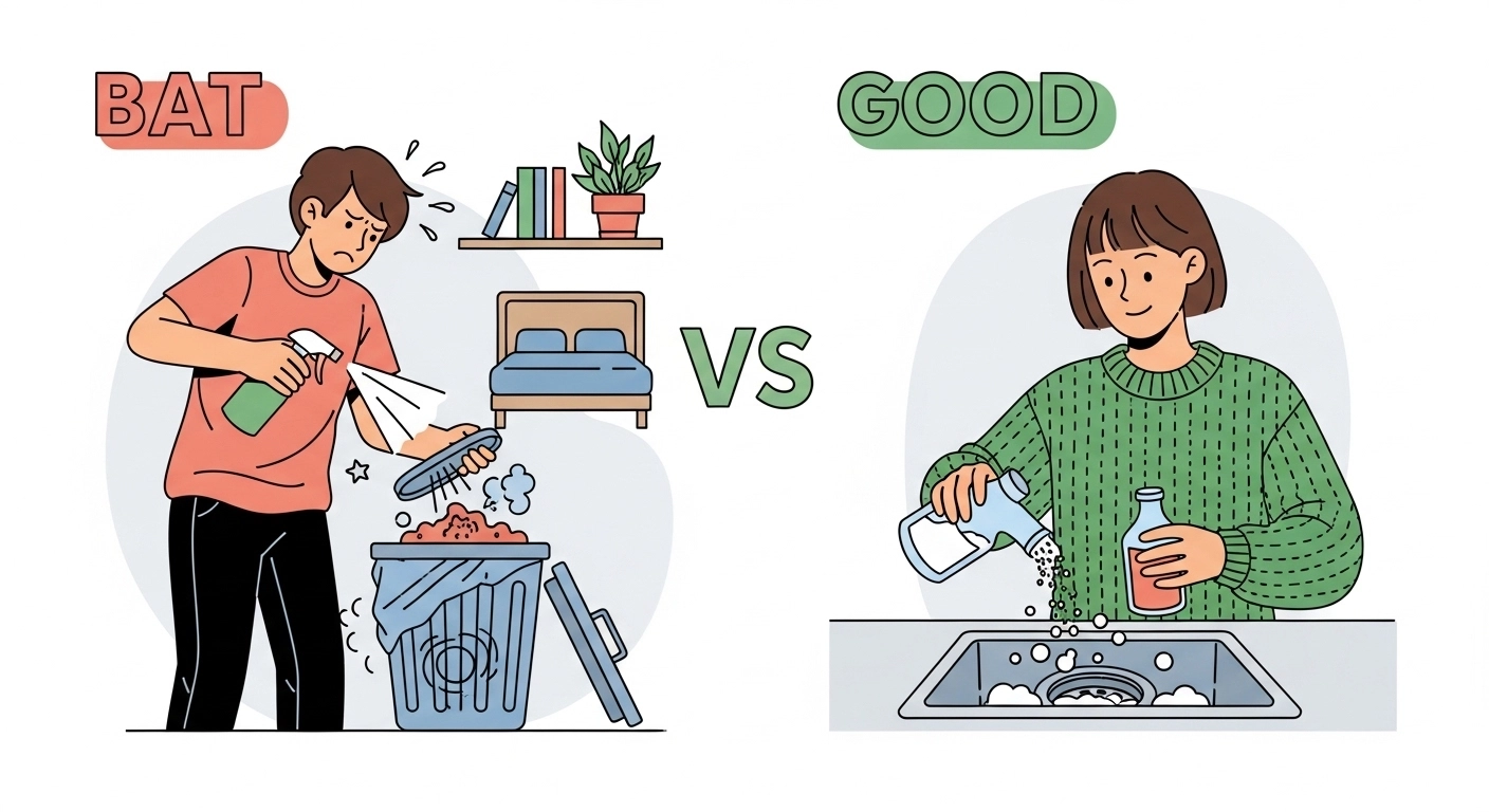 디퓨저는 쓰레기 냄새를 덮지 못합니다, 자취방 악취 뿌리 뽑는 천연 탈취 팩트체크