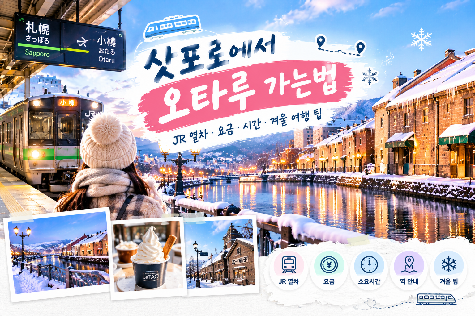 삿포로에서 오타루 가는법｜JR 열차&middot;요금&middot;시간&middot;겨울 여행 팁