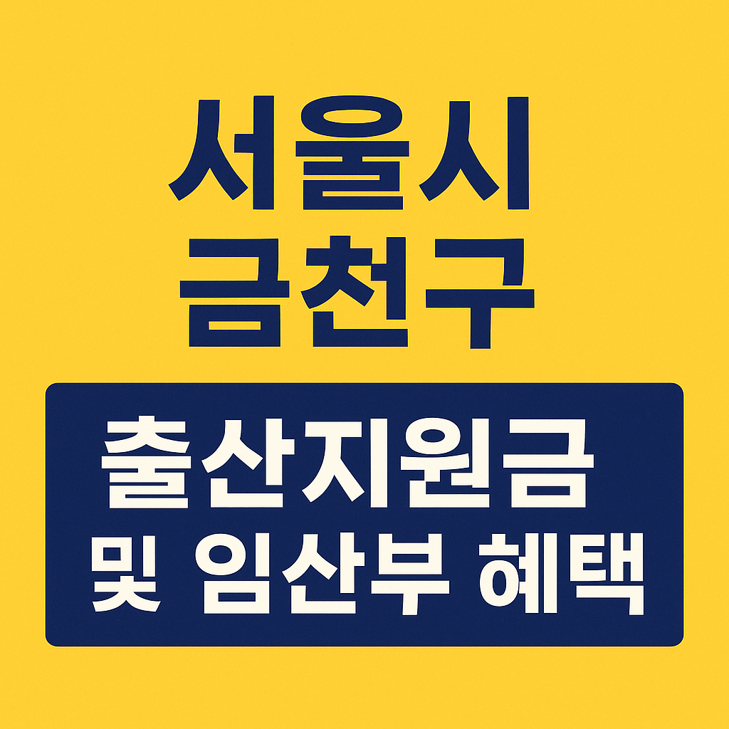 서울시 금천구 출산지원금