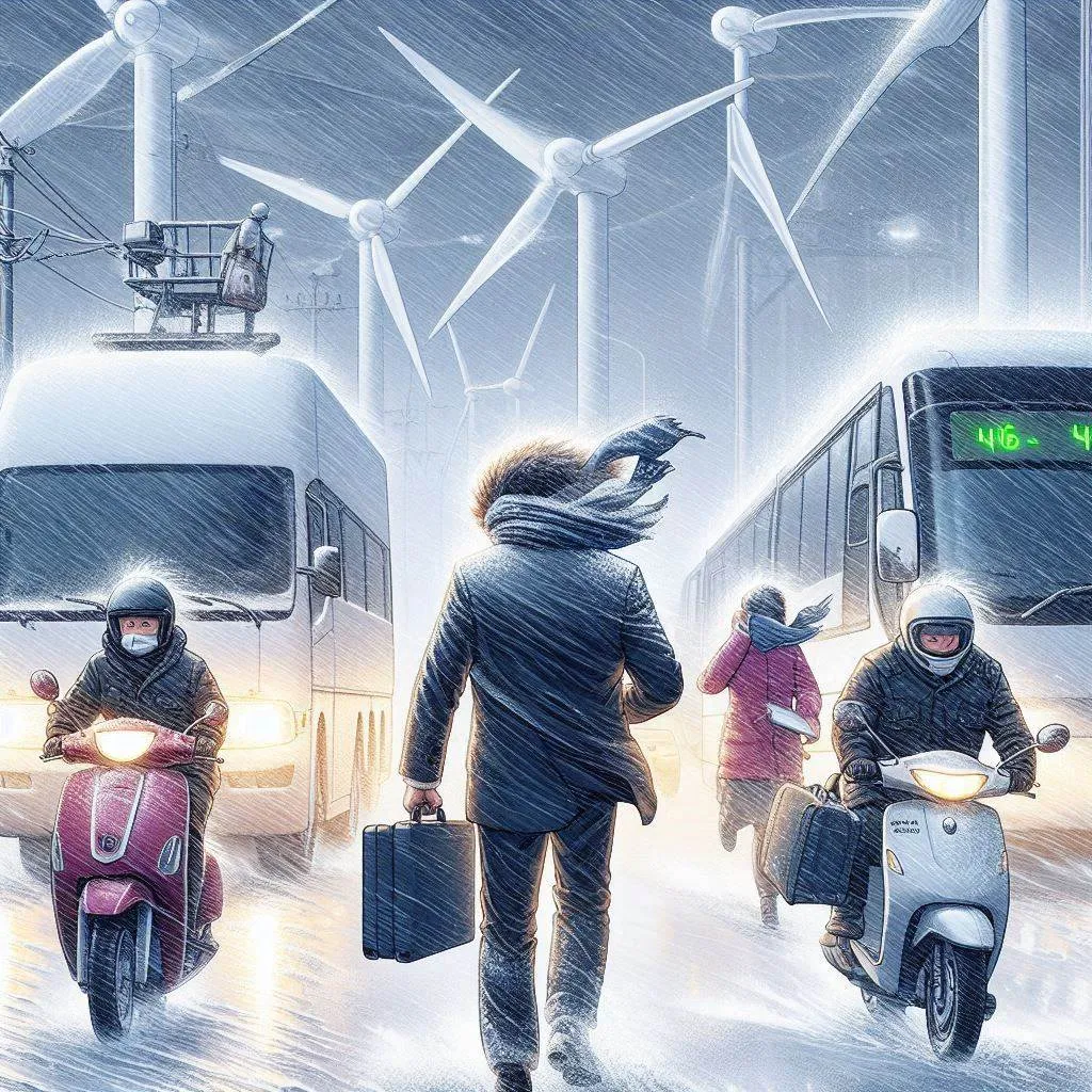 2025년 3워 18일 날씨 강한 바람과 많은 눈