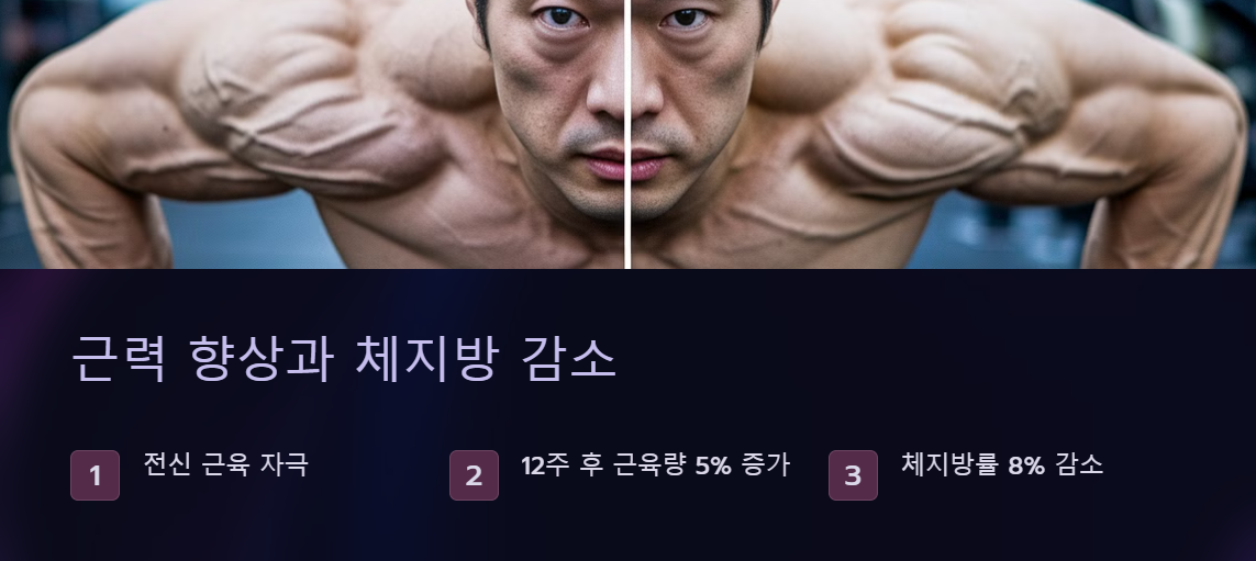 맨몸운동의 효과 근력향상 체지방 감소