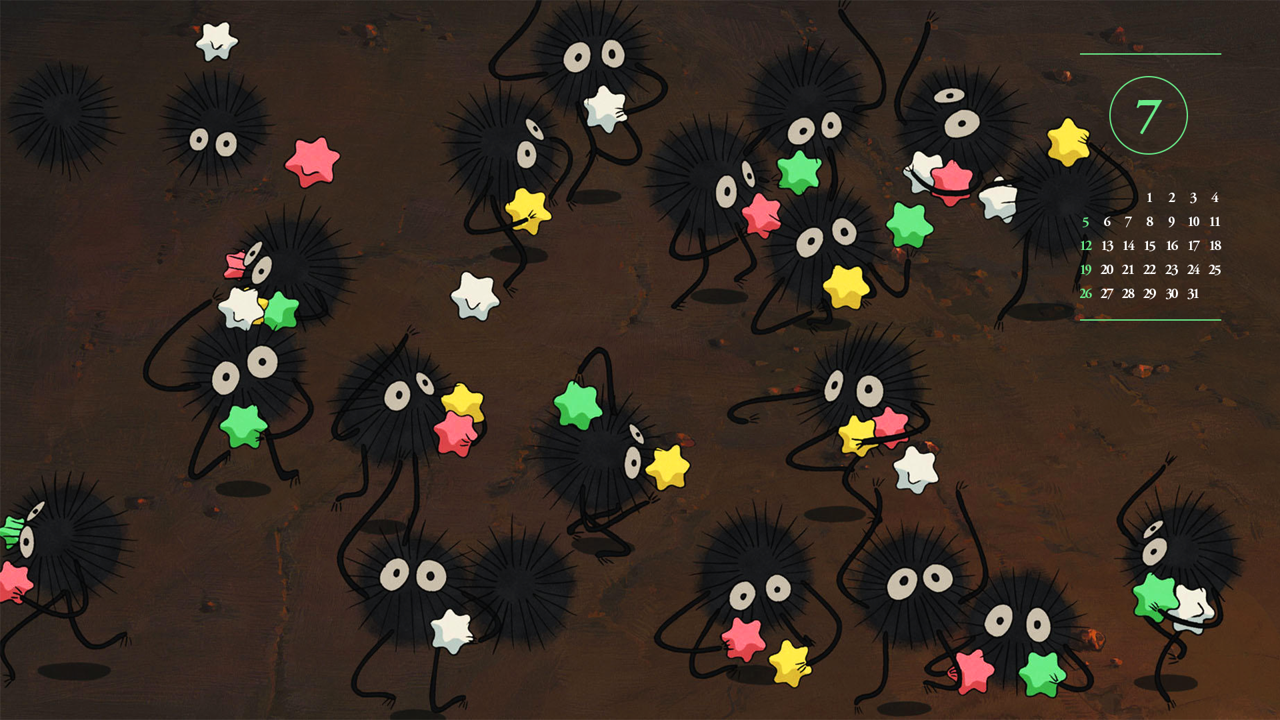 10 숯검댕이 A - 2026년7월 달력배경화면