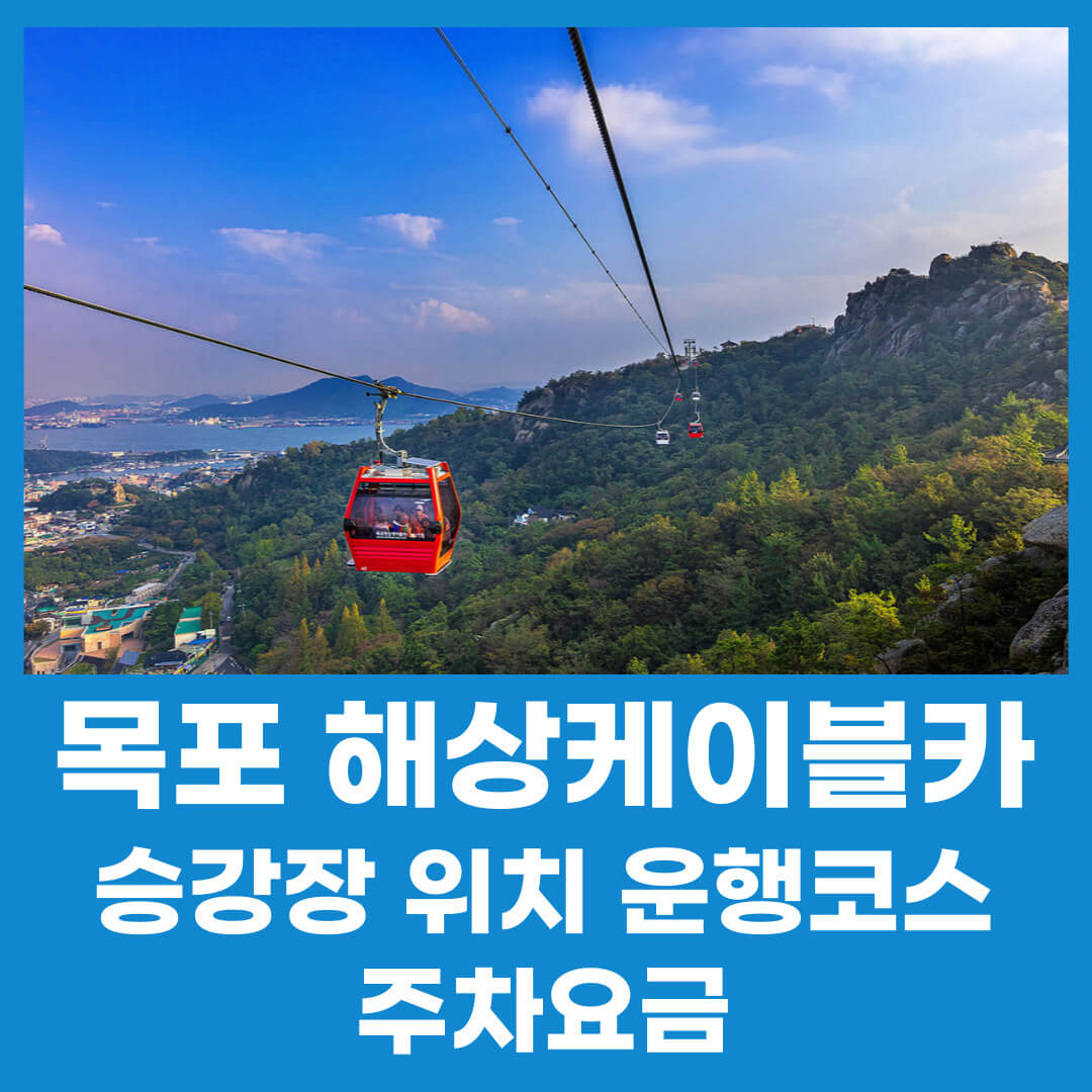 목포 해상케이블카 승강장 위치, 운행코스, 주차요금