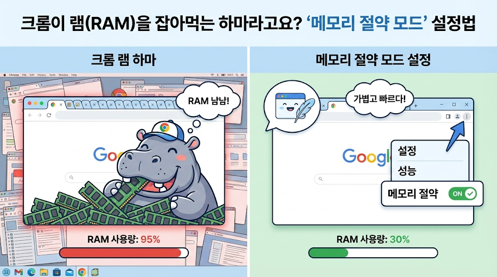 메모리 절약 모드 설정법