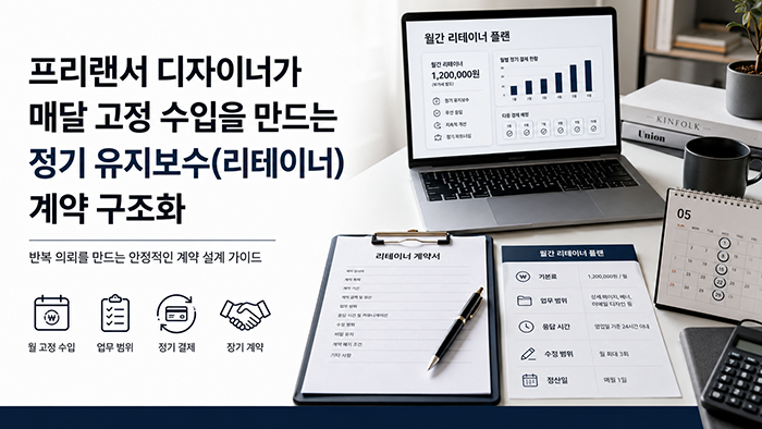 프리랜서 디자이너가 매달 고정 수입을 만드는 정기 유지보수(리테이너) 계약 구조화