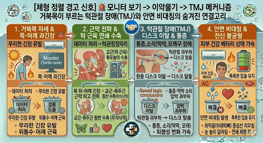 거북목이 부르는 이악물기 메커니즘