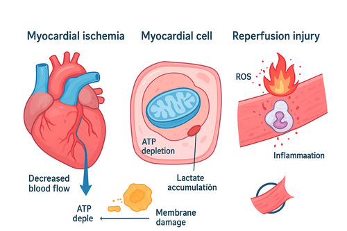심근허혈의 병리 사진