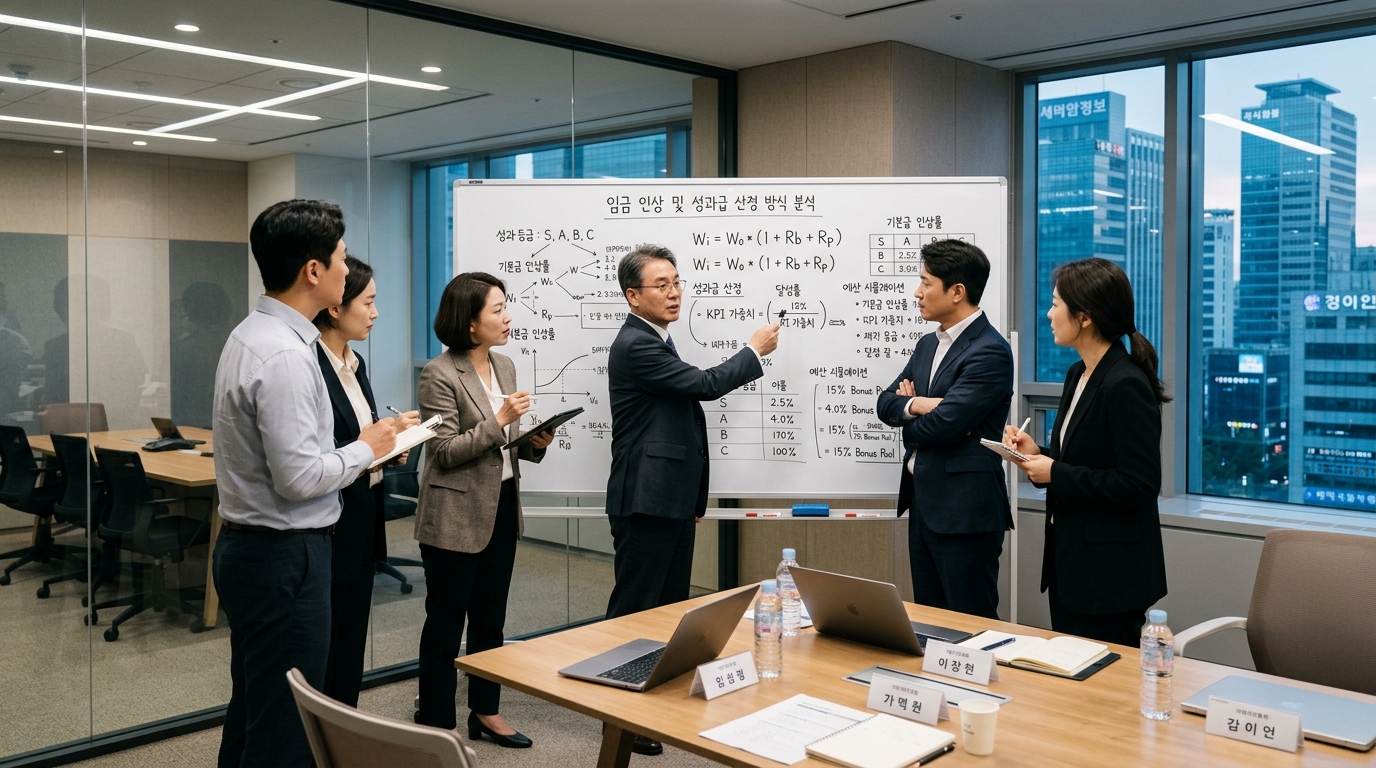 노사 간의 핵심 쟁점을 조율하기 위한 실무진 회의 모습