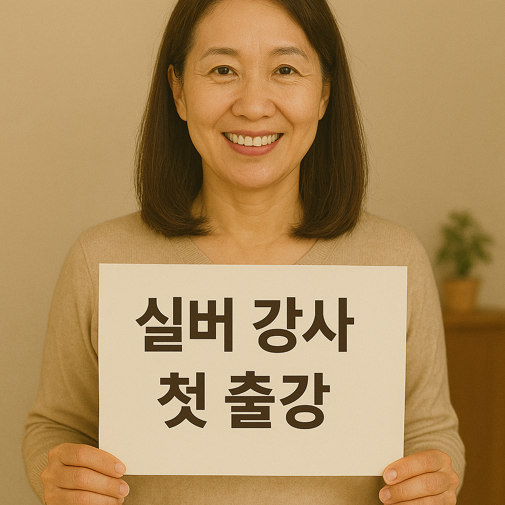 실버 강사 첫 출강 체크 12가지