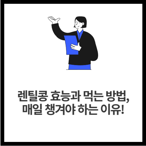 렌틸콩 효능과 먹는 방법, 매일 챙겨야 하는 이유!
