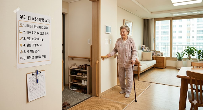 노인 낙상 사고의 70%는 이 3가지 상황에서 발생 — 예방 체크리스트