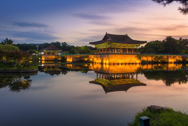 경주 동궁과 월지 야경 사진