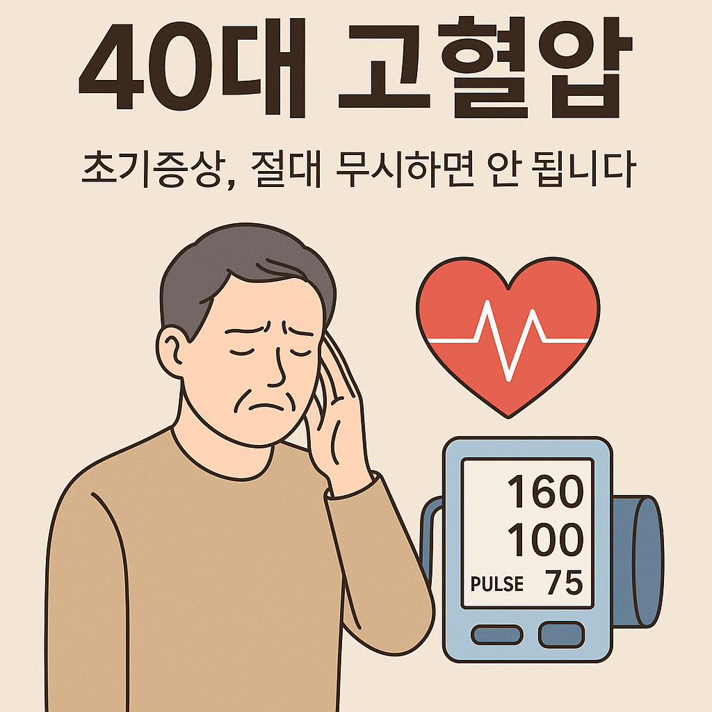 40대 고혈압 초기증상, 절대 무시하면 안 됩니다