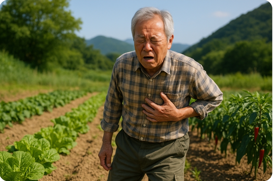 심장이 아픈모습