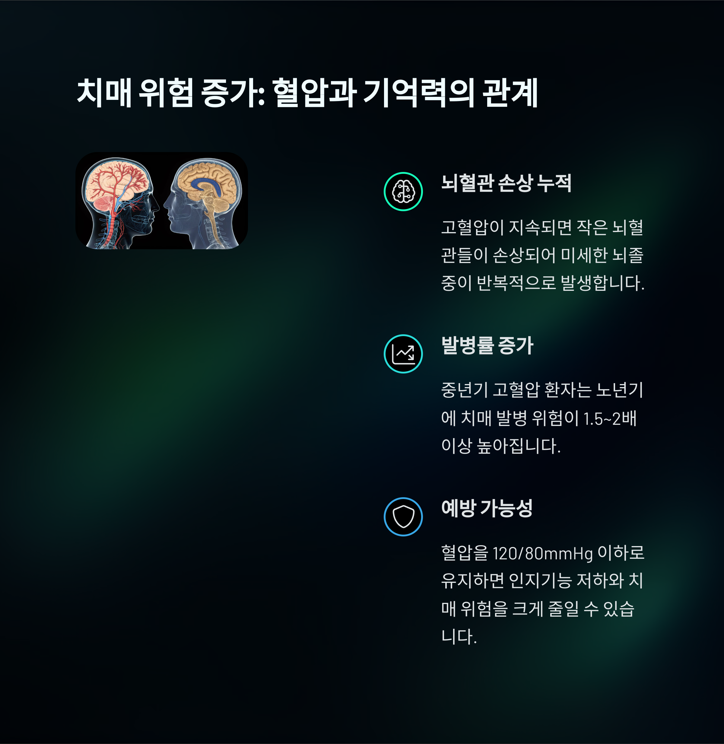 충격! 중년 혈압 관리 늦으면 생길 수 있는 7가지 합병증 - 치매 위험 증가 - 혈압과 기억력 상실의 관계 충격! 중년 혈압 관리 늦으면 생길 수 있는 7가지 합병증 - 치매 위험 증가 - 혈압과 기억력 상실의 관계