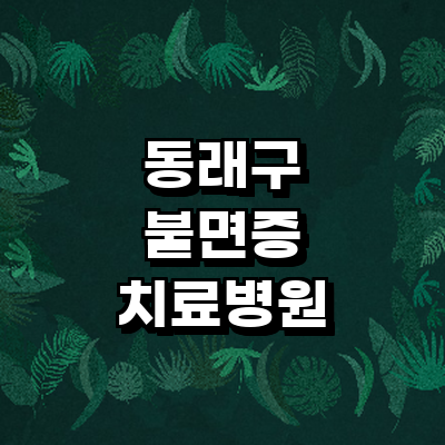 부산 동래구 불면증