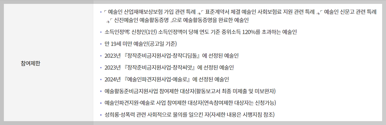 예술인 복지재단 창작지원금