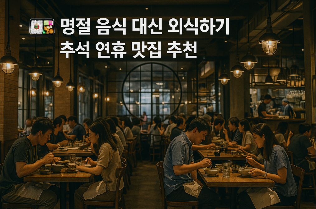 명절 음식 대신 외식하기 추석 연휴 맛집 추천