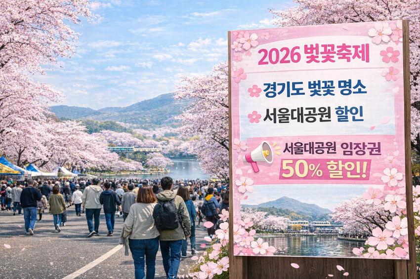 2026 경기도 벚꽃 명소 서울대공원 할인까지 한번에 끝