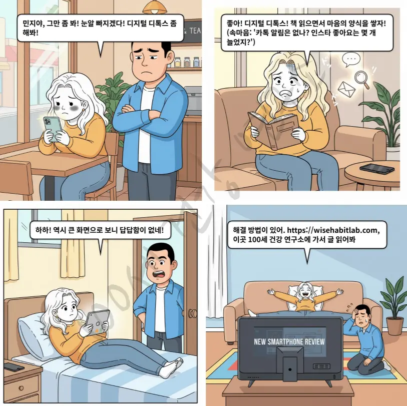 스마트폰 과의존 탈출 위한 디지털 디톡스 가이드 건강웹툰