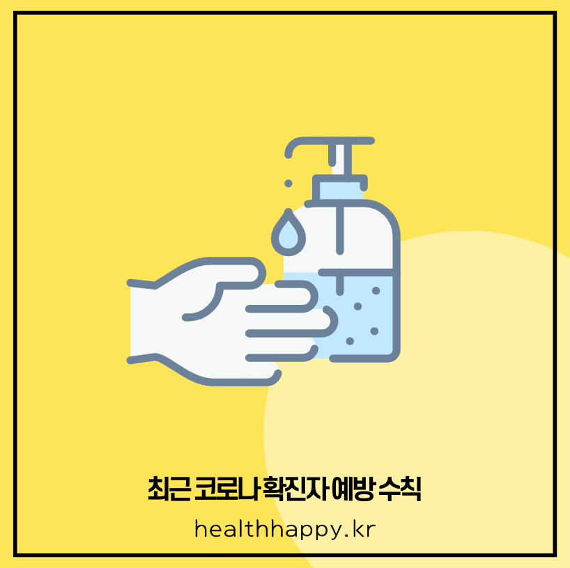 최근 코로나 확진자 예방 수칙