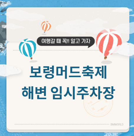 보령 머드축제 주차장