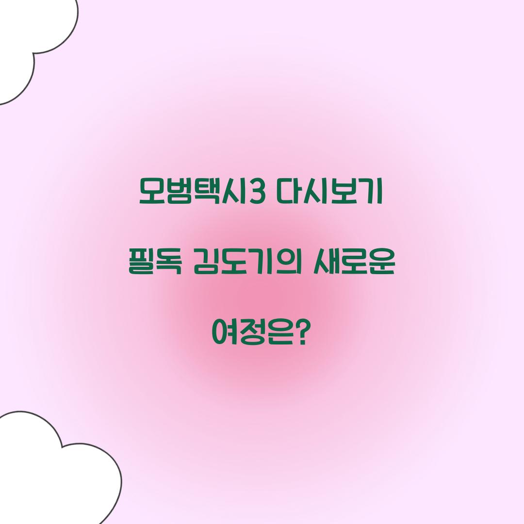 모범택시3 다시보기