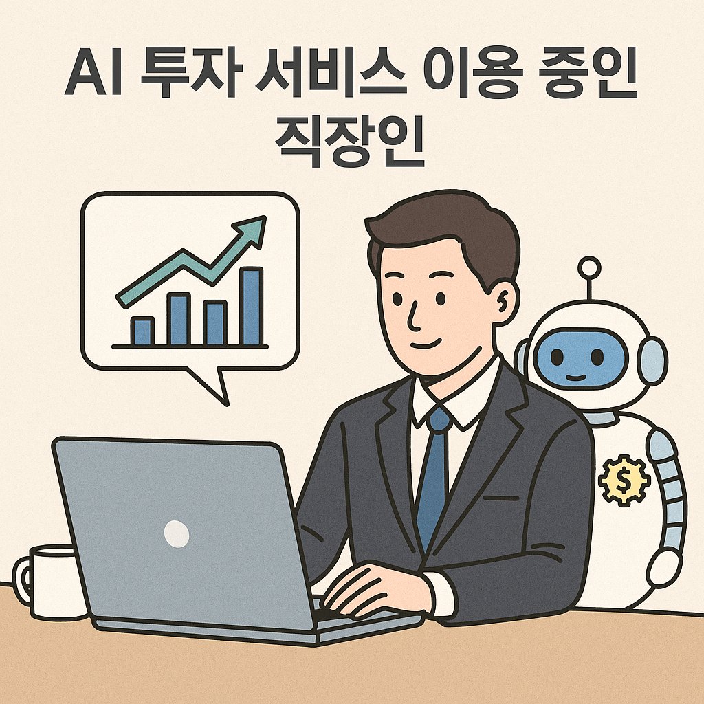 AI 투자서비스로 퇴직연금 투자하는 직장인 사진