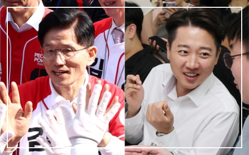 김문수, 이준석 후보. 사진 연합뉴스