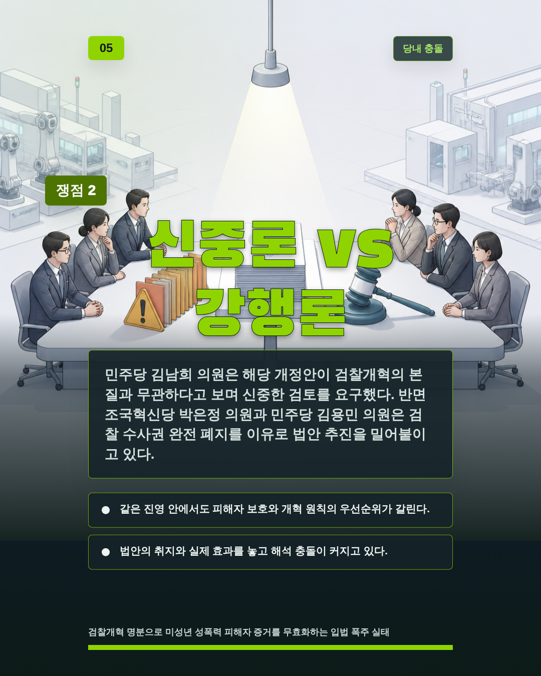 신중론 vs 강행론