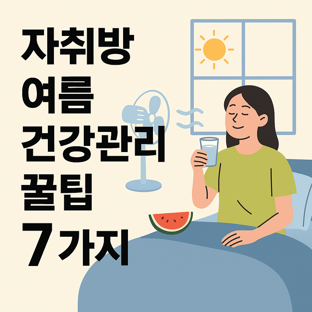 자취방 혼자살면서 여름 건강관리 꿀팁