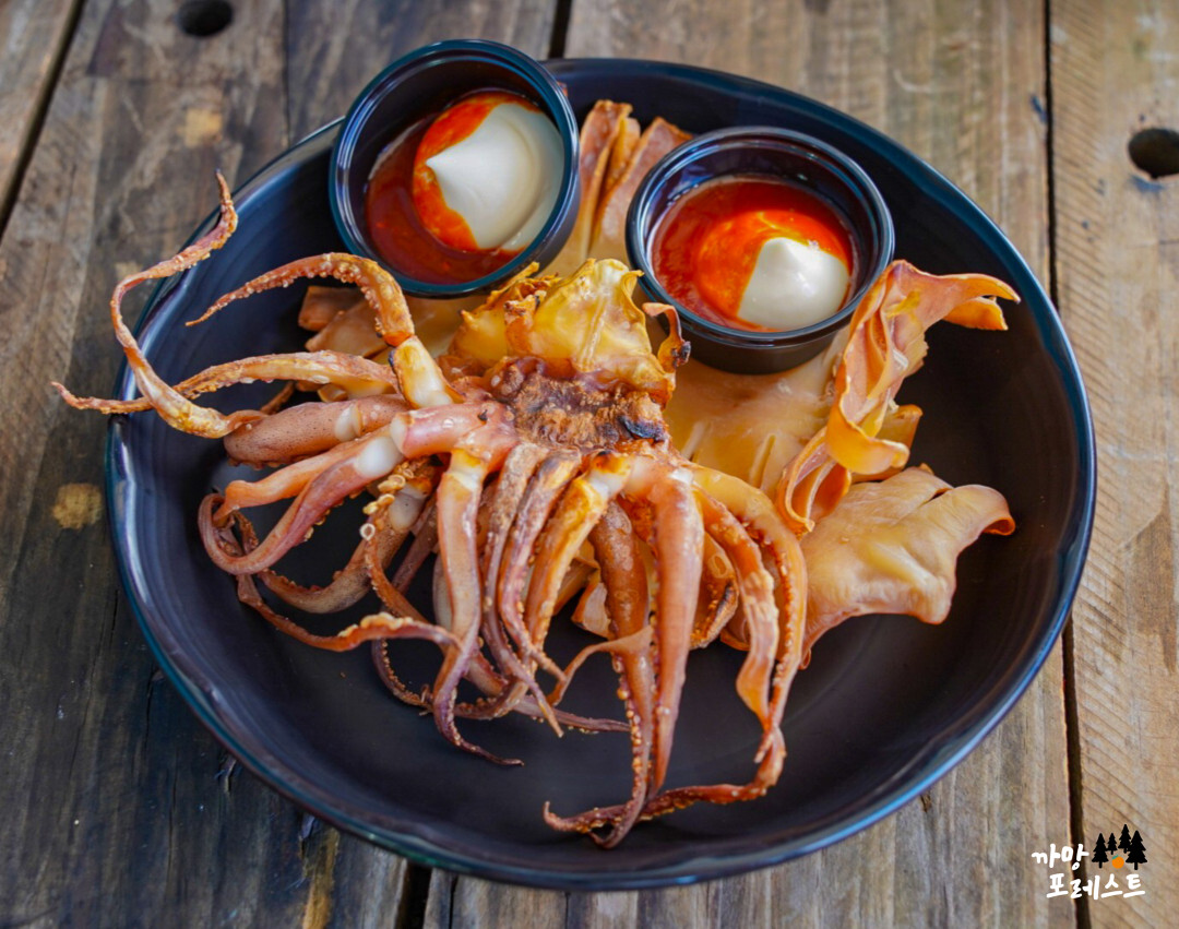 목화 휴게소 맥반석 오징어