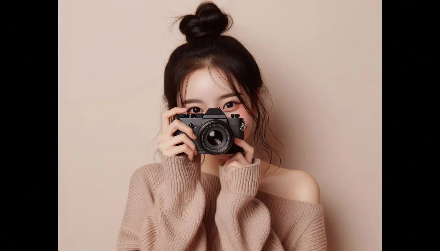 인물사진-보정-팁을-알아보는-여성의-모습