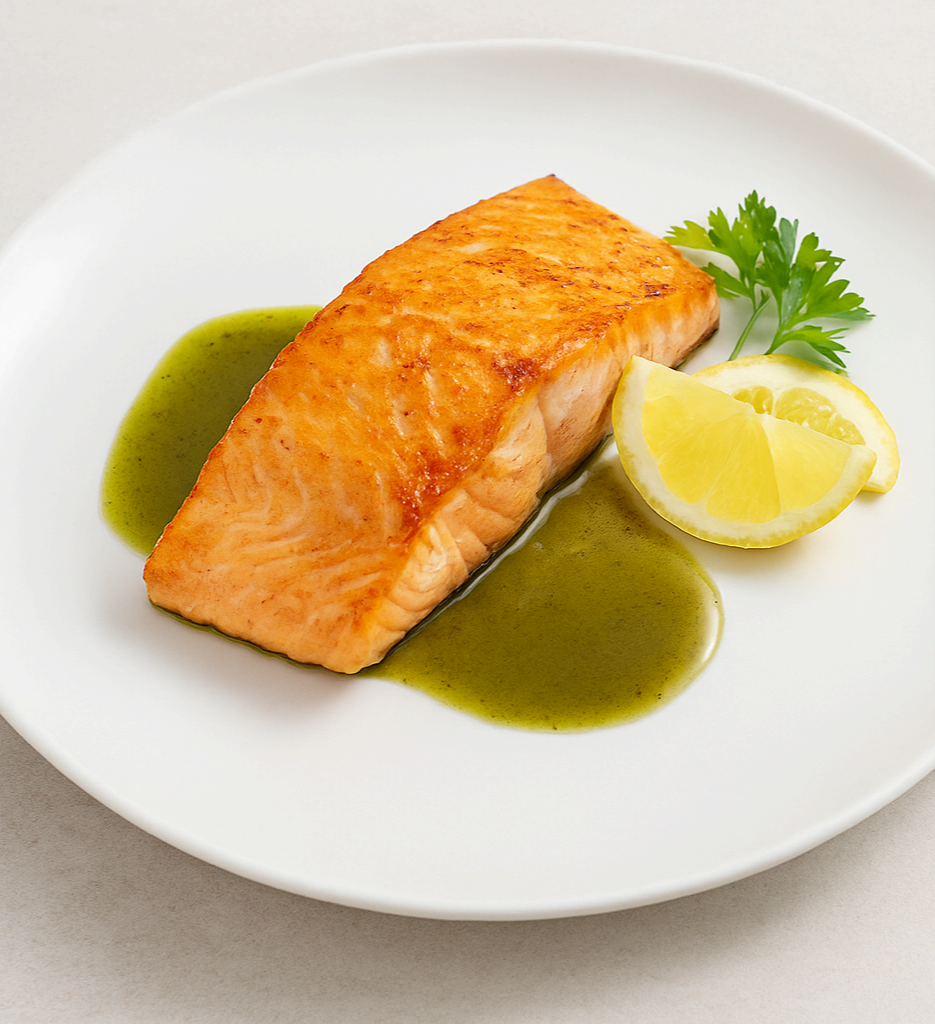 🐟 녹차 소스를 곁들인 연어 구이