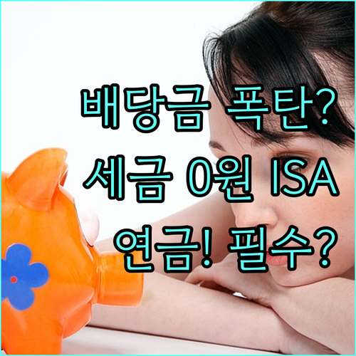 주식 배당금 세금 절약 ISA와 연금..