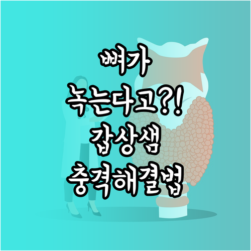 갑상선 호르몬 불균형이 뼈를 녹이는 ..