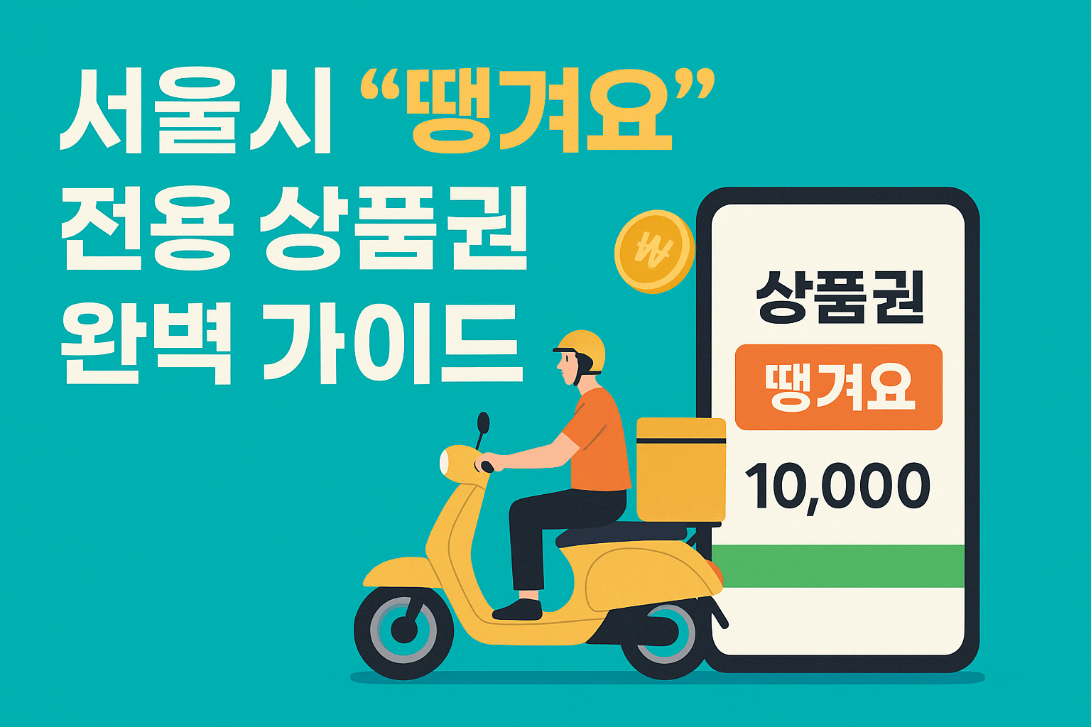 서울시 땡겨요 상품권 완벽 가이드