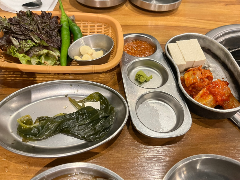 기본 제공 반찬의 모습 2