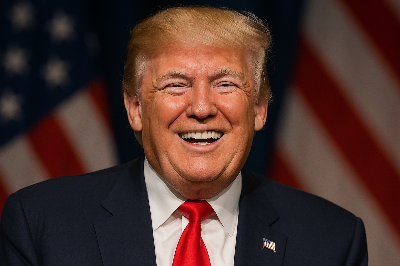 웃고 있는 트럼프