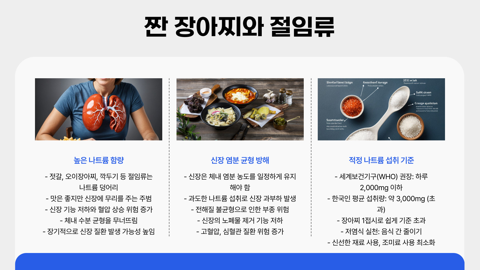 신장에 안좋은 음식 6가지