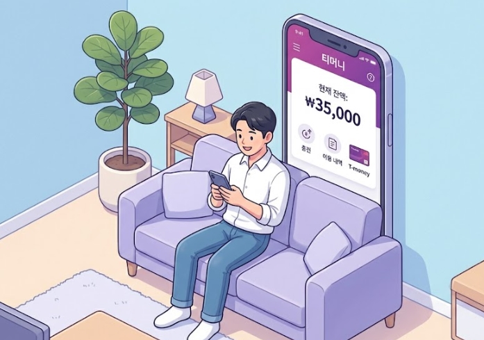 티머니 교통카드 충전 잔액 조회 방법