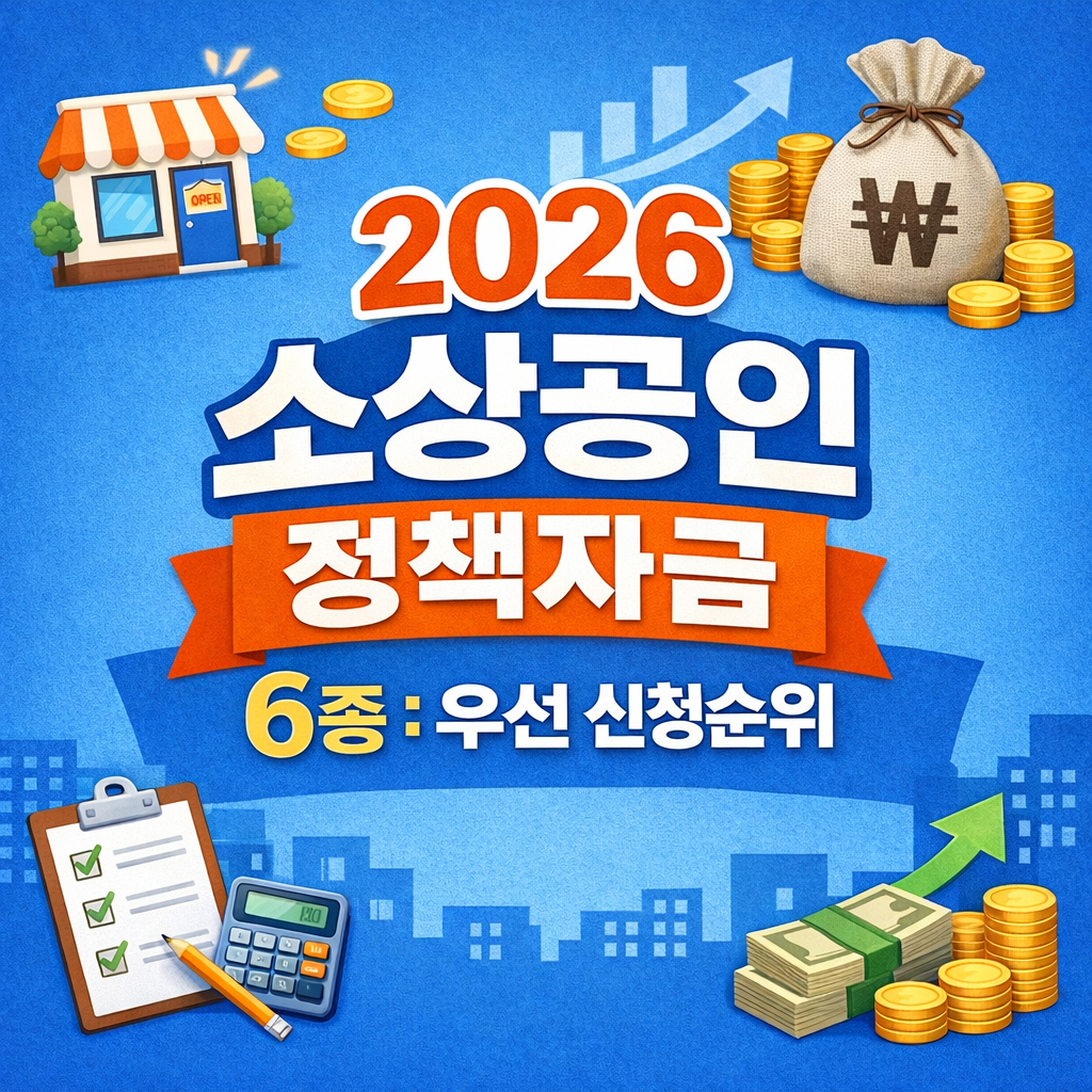 2026 소상공인 정책자금 6종 : 나는 어떤 자금을 먼저 노려야 할까 (상황별 우선순위)