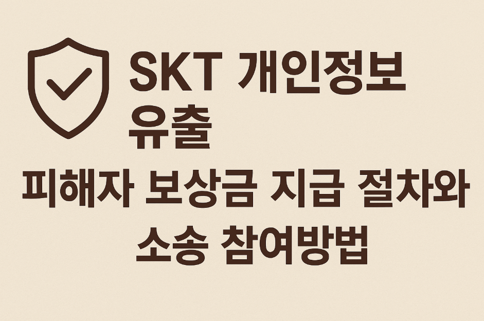 SKT 개인정보 유출 피해자 보상금 지급 절차와 소송 참여방법