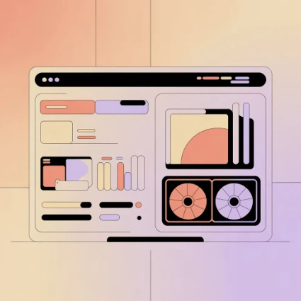 벤치마크 및 스트레스 테스트하는 대시보드 예시 일러스트