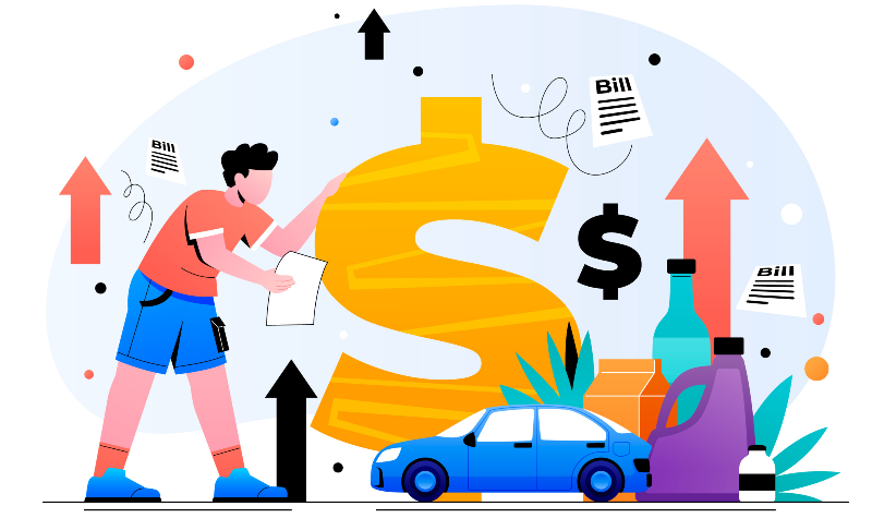 물가가 오르는 이미지