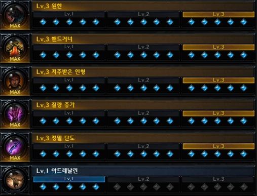 로스트아크 핸드거너 데빌헌터 각인 셋팅