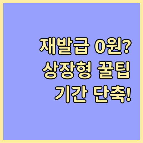 자격증 재발급 비용/기간 최소화 전략..