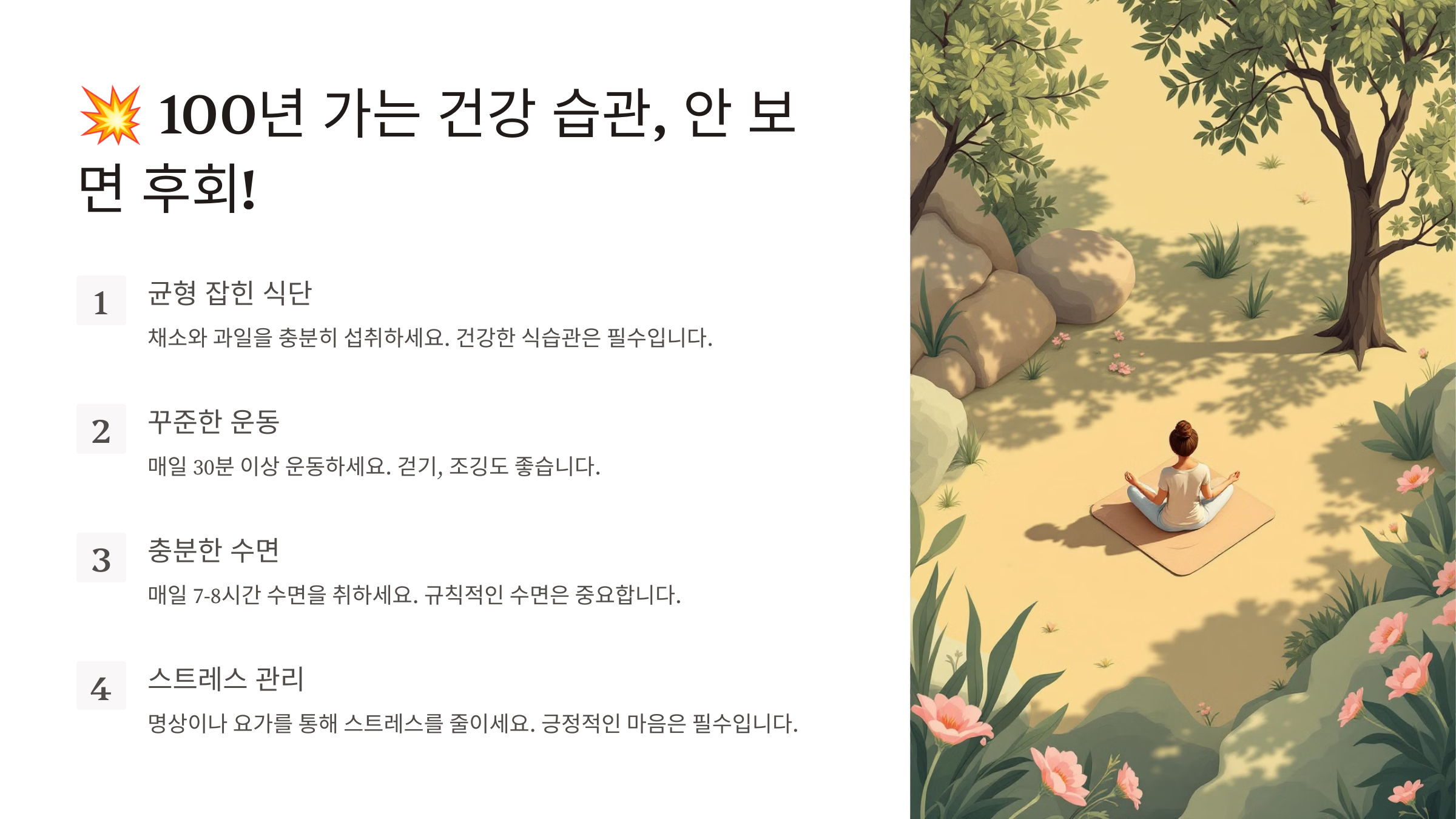 100년 가는 건강 습관