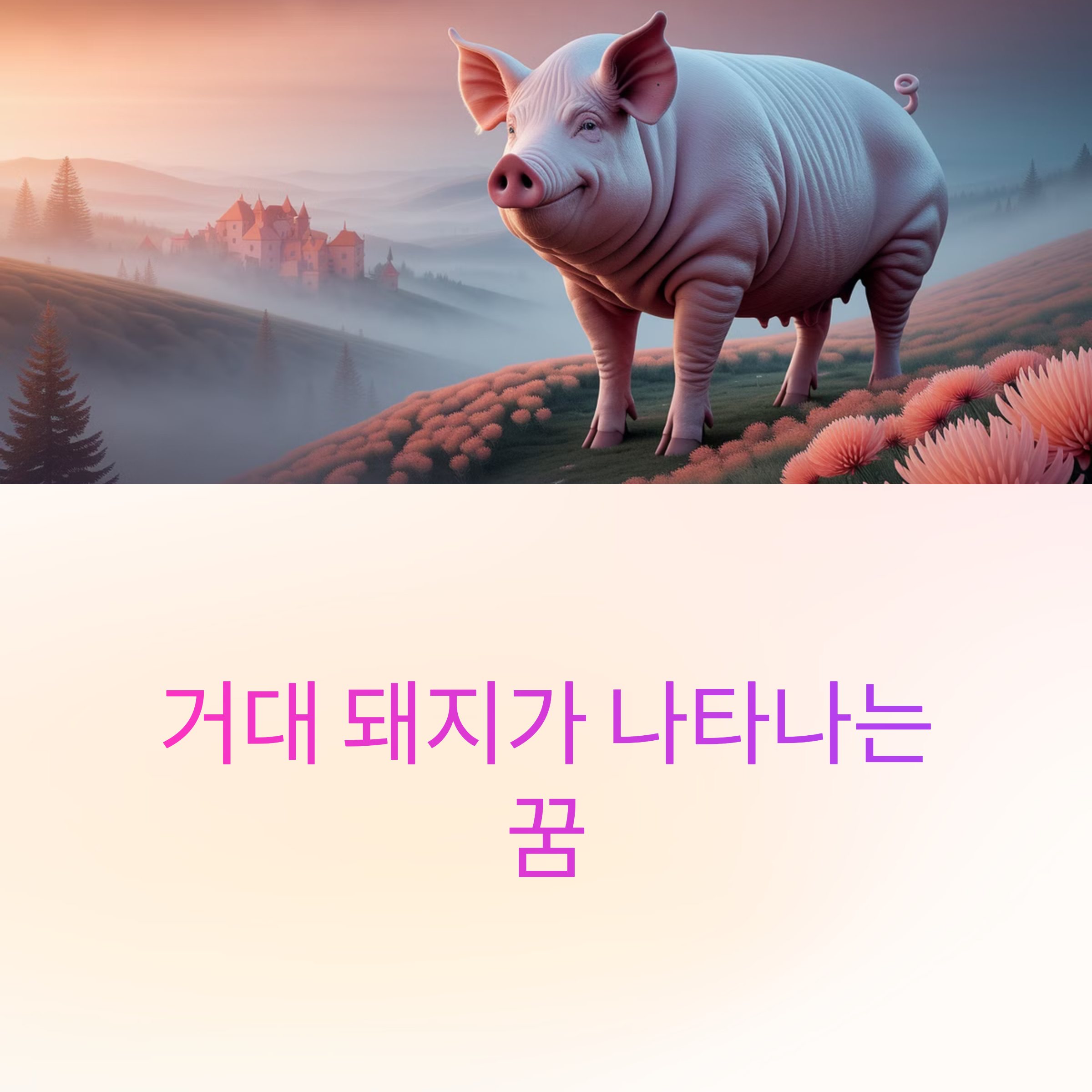 거대 돼지가 나타나는 꿈