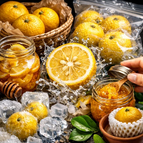 보관 환경 속 유자 모습